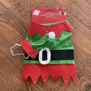 New Cute Pets Puppy Small Dog Xmas Elf Costume  Shirt Top Cat Christmas Holiday